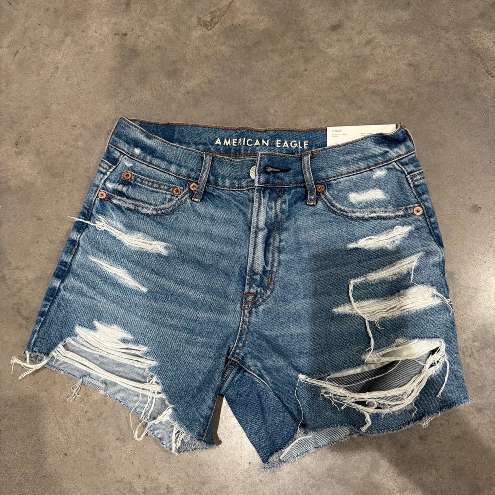 American Eagle Outfitters Ripped Blue Jean Shorts